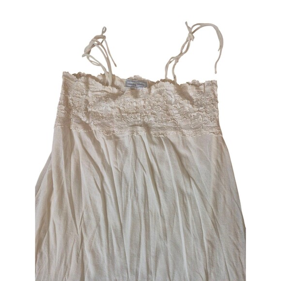 Hanky Panky VTG Slip Dress Night Gown Lace Mesh Layered Empire Dress Cream Sz M - Picture 2 of 6